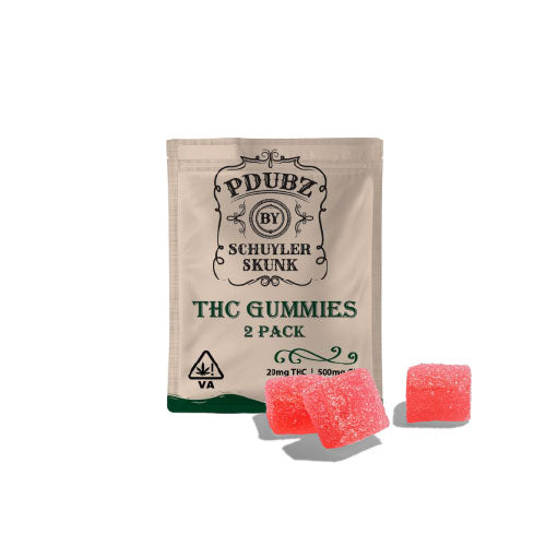 THC gummies 20mg | white cherry | 2 pack | edibles